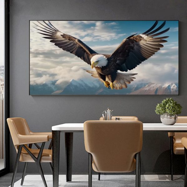 HD Eagle On Canvas Framed