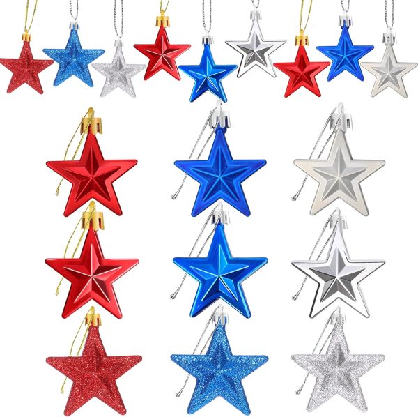 72 Pcs Patriotic Star Ornaments