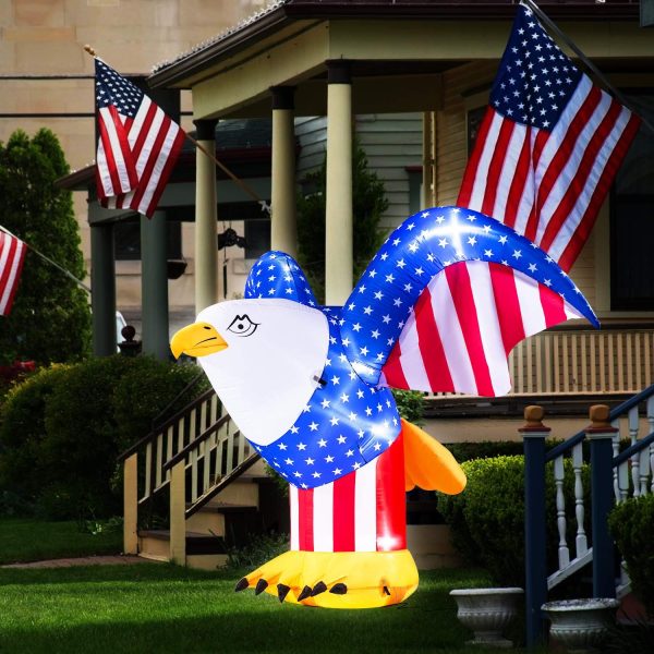 6.8FT Tall Inflatable American Bald Eagle Lighted